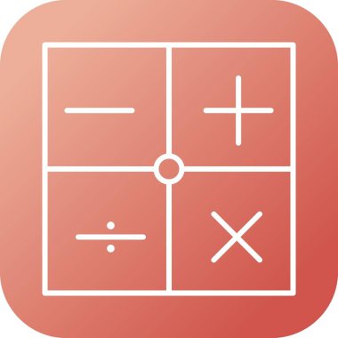 Güzel Hesap Makinesi Satır Vektörü Simgesi