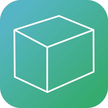 Güzel Küp Satır Vektörü Simgesi