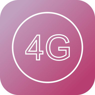 Güzel 4G Satır Vektörü Simgesi