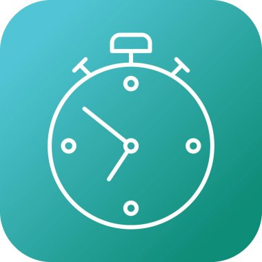 Güzel Zamanlayıcı Çizgisi Vektör Simgesi
