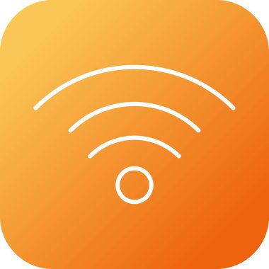 Güzel Wifi Sinyal Satır Vektörü Simgesi