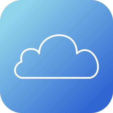 Güzel Bulut Çizgisi Vektör Simgesi