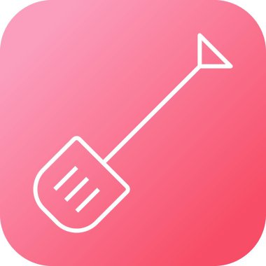 Güzel Kar Küreği Çizgisi Vektör Simgesi