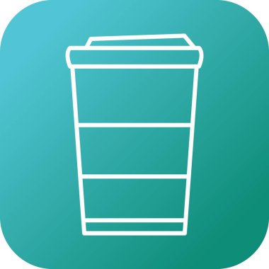 Güzel Kahve Bardağı Satırı Vektör Simgesi