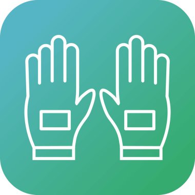 Güzel Eldiven Çizgisi Vektör Simgesi