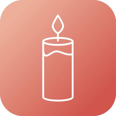 Güzel Mum Satırı Vektör Simgesi