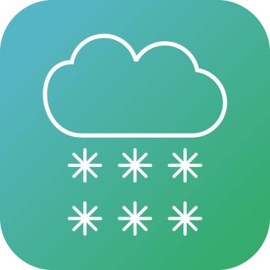 Güzel Kar Yağışı Çizgisi Vektör Simgesi