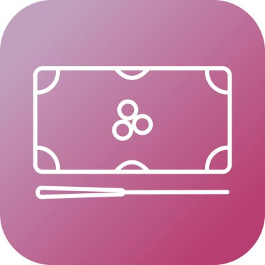 Güzel Bilardo Çizgisi Vektör Simgesi