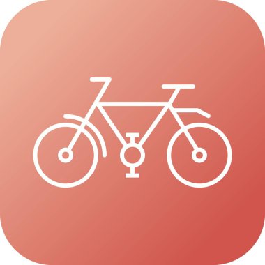 Güzel Bisiklet Çizgisi Vektör Simgesi