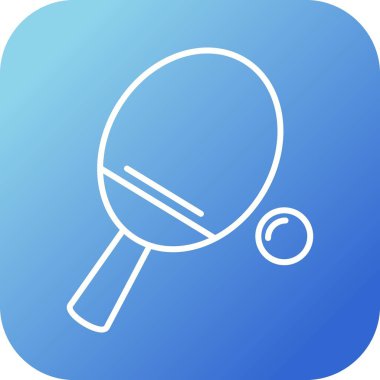 Güzel Badminton Hattı Vektör Simgesi