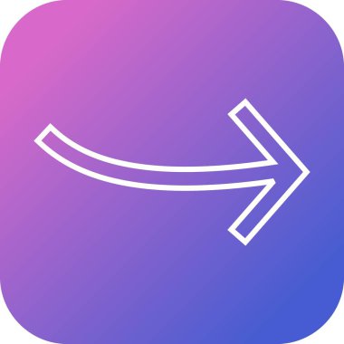 Güzel Ok Sağ Satır Vektörü Simgesini Gösteriyor