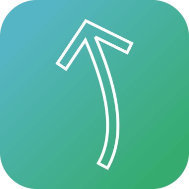 Güzel Ok Çizgi Vektörü Simgesini Gösteriyor