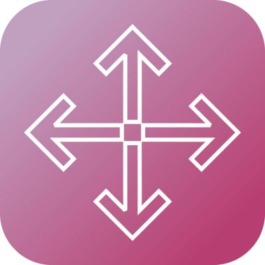 Güzel Tam Ekran Ok Satır Vektörü Simgesi