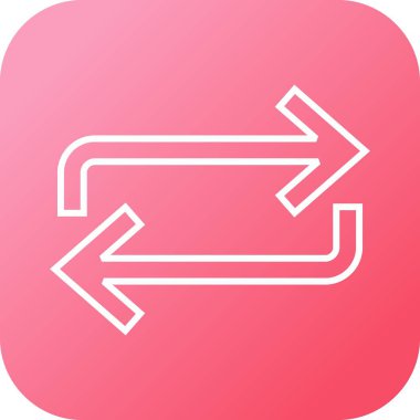 Güzel Tekrarlama Satır Vektörü Simgesi