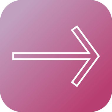 Güzel Sağ Ok Satırı Vektör Simgesi