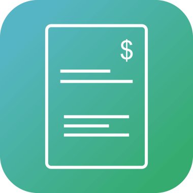 Güzel Fatura Satırı Vektör Simgesi