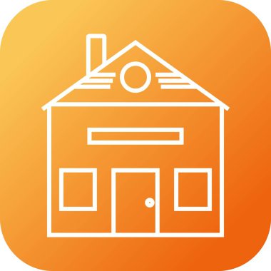 Güzel Ev Satırı Vektör Simgesi