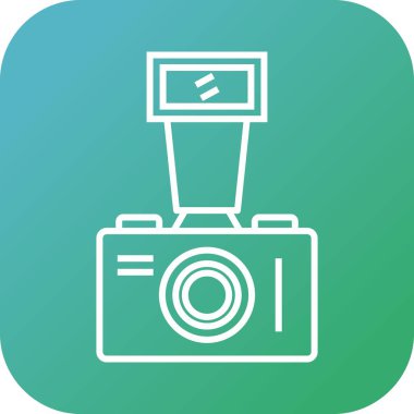 Güzel Eski Video Kamera Satır Vektörü Simgesi