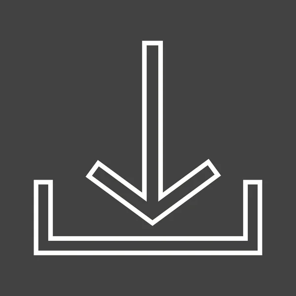 Schöne Download-Linie Vektor-Symbol — Stockvektor