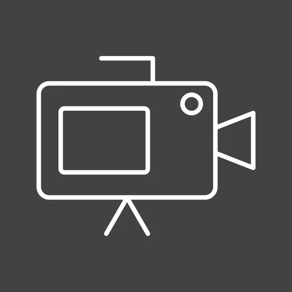 Beautiful Video Camera Line Vector Icon — Stock Vector