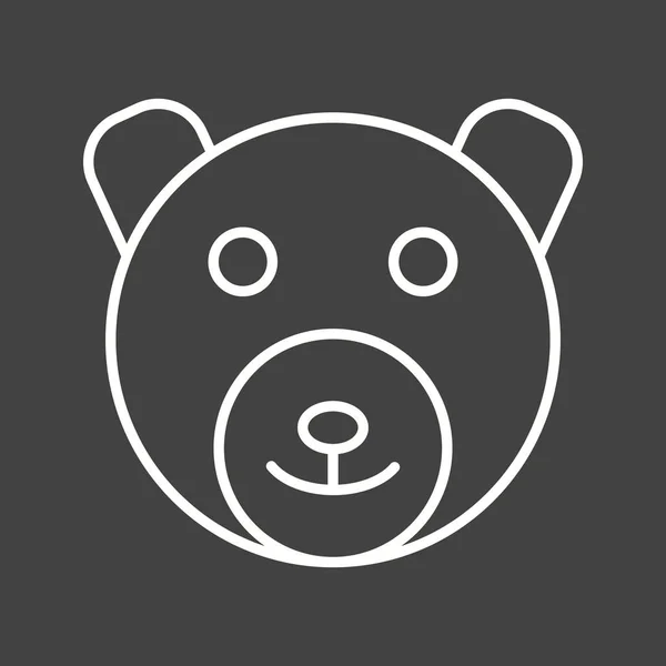 Krásná vektorová ikona Bear Line — Stockový vektor
