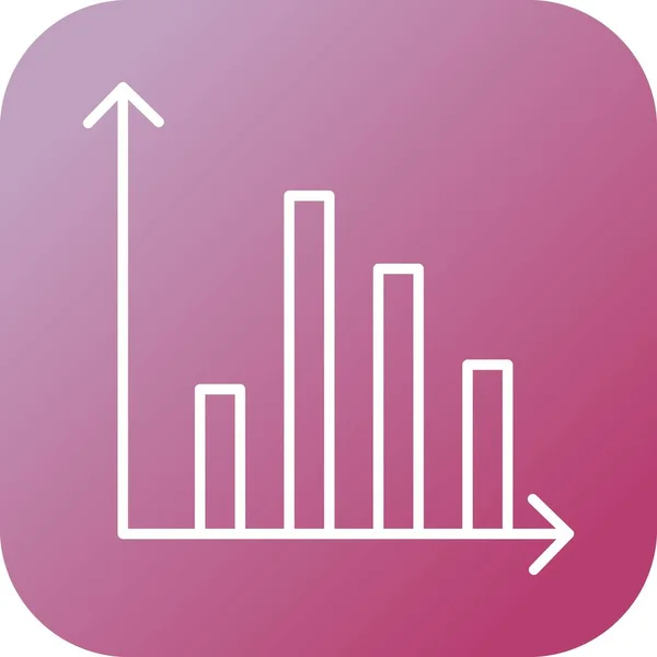 Belle ligne statistique vectorielle Icône — Image vectorielle