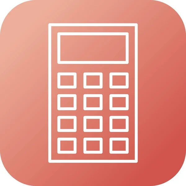 Beautiful Calculator Line Vector Icon — Stock Vector