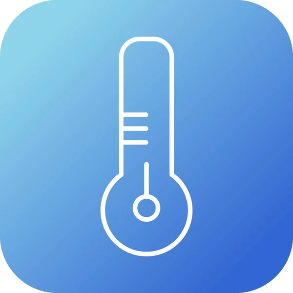 Hermosa línea de termómetro Vector icono — Vector de stock