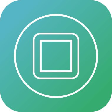 Güzel Durak Düğme Çizgisi Vektör Simgesi