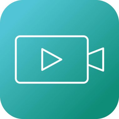 Güzel Video Kamera Hattı Vektör Simgesi