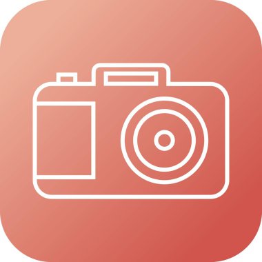 Güzel Kamera Hattı Vektör Simgesi