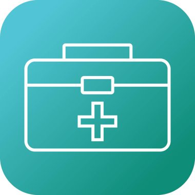 Güzel İlk Yardım Kutusu Satır Vektörü Simgesi