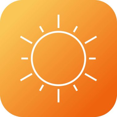 Güzel Güneş Çizgisi Vektör Simgesi