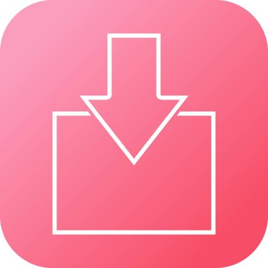 Güzel İndirme Satırı Vektörü Simgesi