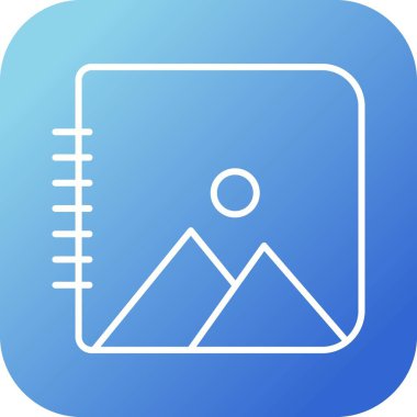 Güzel Fotoğraf Albümü Satır Vektörü Simgesi