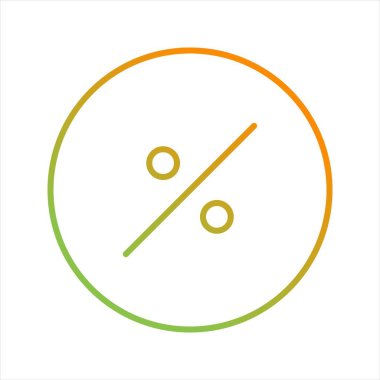 Güzel Yüzdelik Satır Vektörü Simgesi