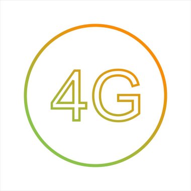 Güzel 4G Satır Vektörü Simgesi