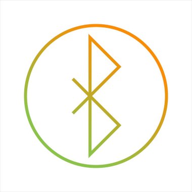 Güzel Bluetooth Satır Vektörü Simgesi