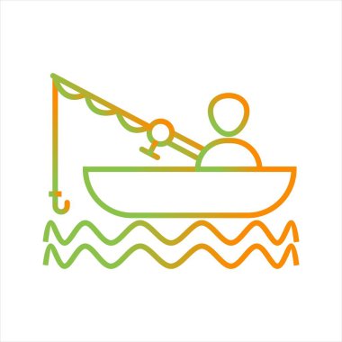 Güzel Balıkçılık Hattı Vektör Simgesi