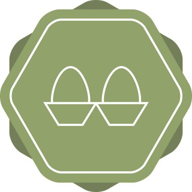 Güzel Yumurta Satırı Vektör Simgesi