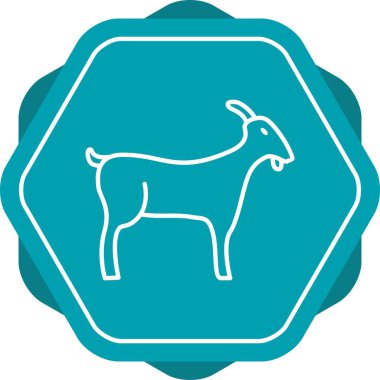 Güzel Keçi Çizgisi Vektör Simgesi