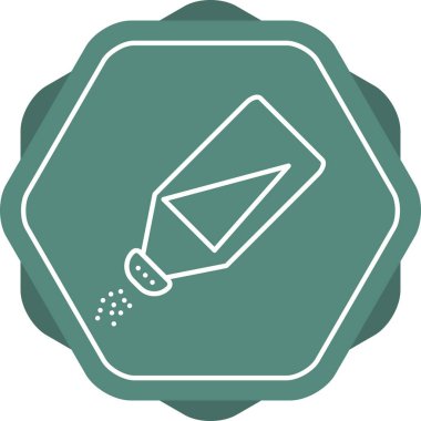 Güzel Tuz Şişe Satırı Vektörü Simgesi