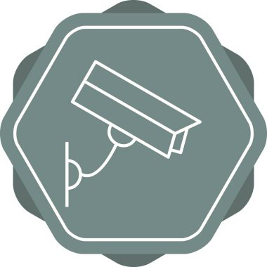 Güzel CCTV Kamera Hattı Vektör Simgesi