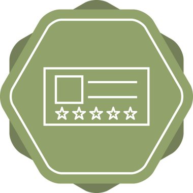 Güzel Vip Kart Satır Vektörü Simgesi