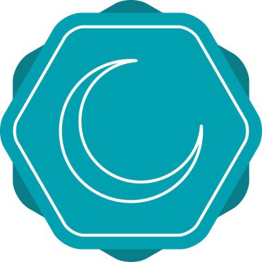 Güzel Ay Çizgisi Vektör Simgesi