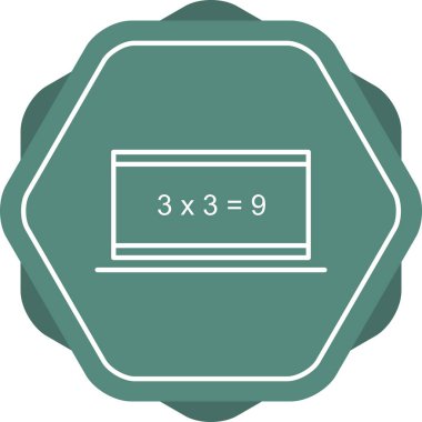 Güzel Çevrimiçi Hesaplama Satır Vektörü Simgesi