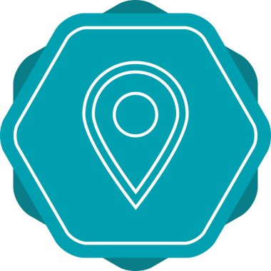 Güzellik Fonu Konumu Pin Satır Vektörü Simgesi