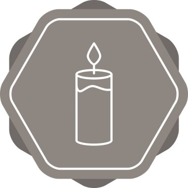 Güzel Mum Satırı Vektör Simgesi