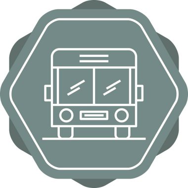 Güzel Okul Otobüs Hattı Vektör Simgesi