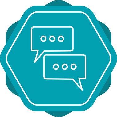 Güzel Konuşma Satırı Vektörü Simgesi